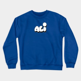 ALI name graffiti bubble writing style Crewneck Sweatshirt